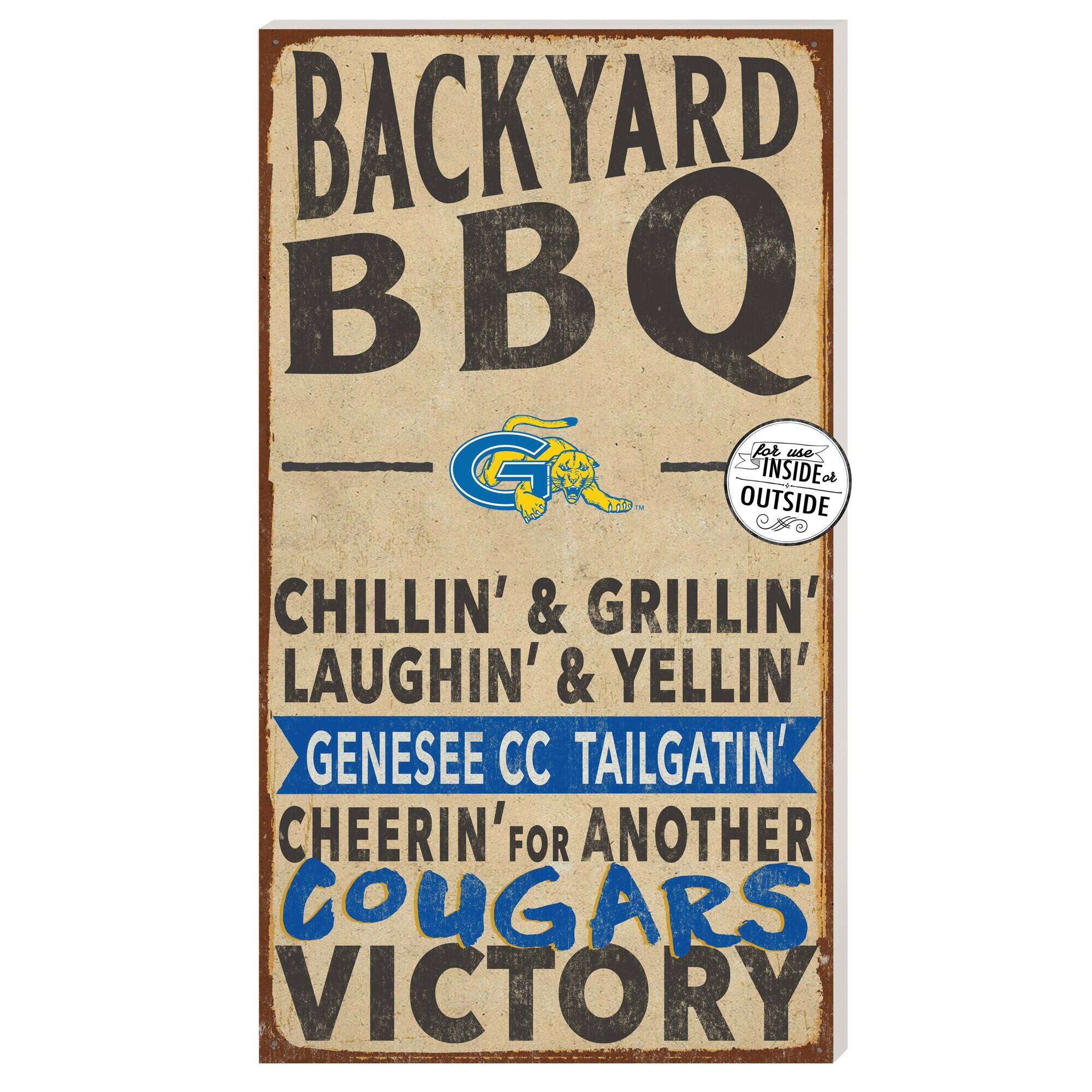 SUNY Genesee Community College 11" x 20" Indoor/Outdoor BBQ Sign