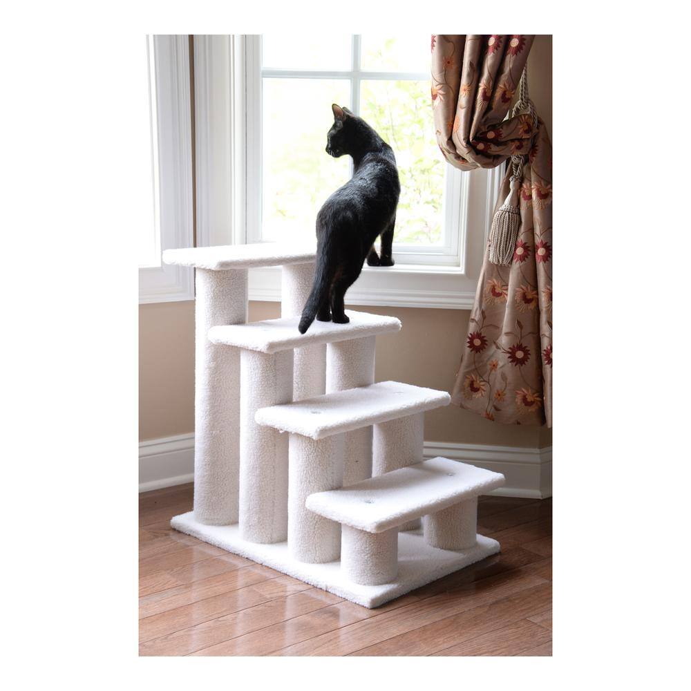 Armarkat 4 Steps Real Wood Ramp For Dogs Cats Cat Step Stairs Ramp ...