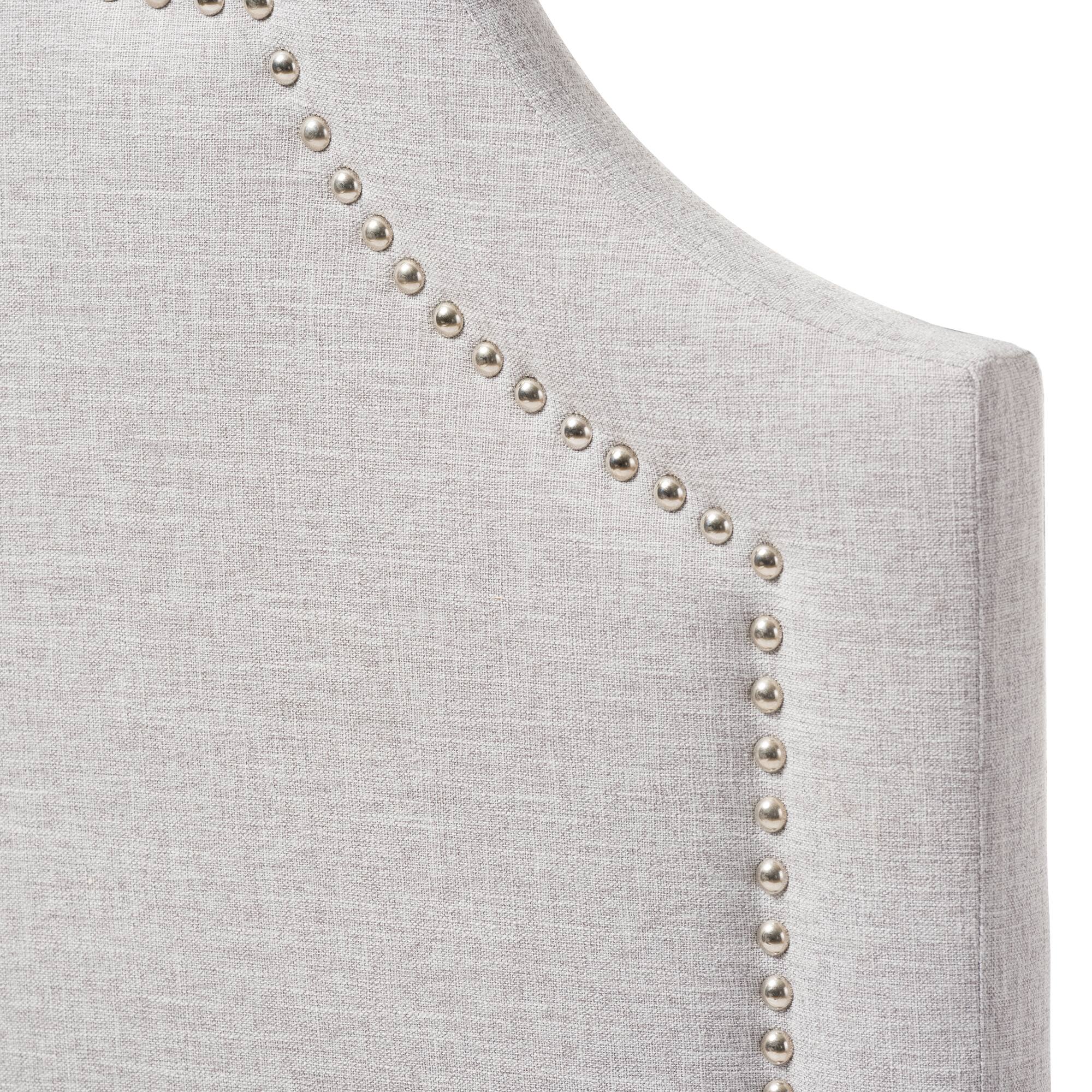 Left. Baxton Studio - Rita Modern and Contemporary Fabric Upholstered Twin Size Headboard - Greyish Beige.