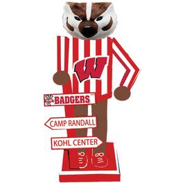 Santa's Workshop - Wisconsin Badgers 12" Mascot Nutcracker - Red