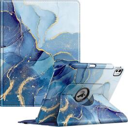 Fintie - 360 Degree Rotating Case for iPad Pro 13-inch (M5) 2025 / (M4) 2024, Landscape & Portrait Viewing, Shockproof Cover - Ocean Marble