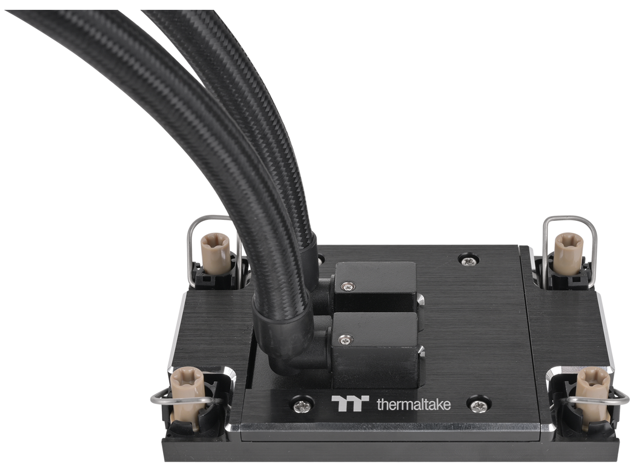 Alt View 3. Thermaltake - Thermaltake AW420 Liquid Cooler; LGA 4677/SP6; 420mm Rad; 3x140mm PWM Fans; Cu Block; Black; CL-W445-PL14BL-A - Black.
