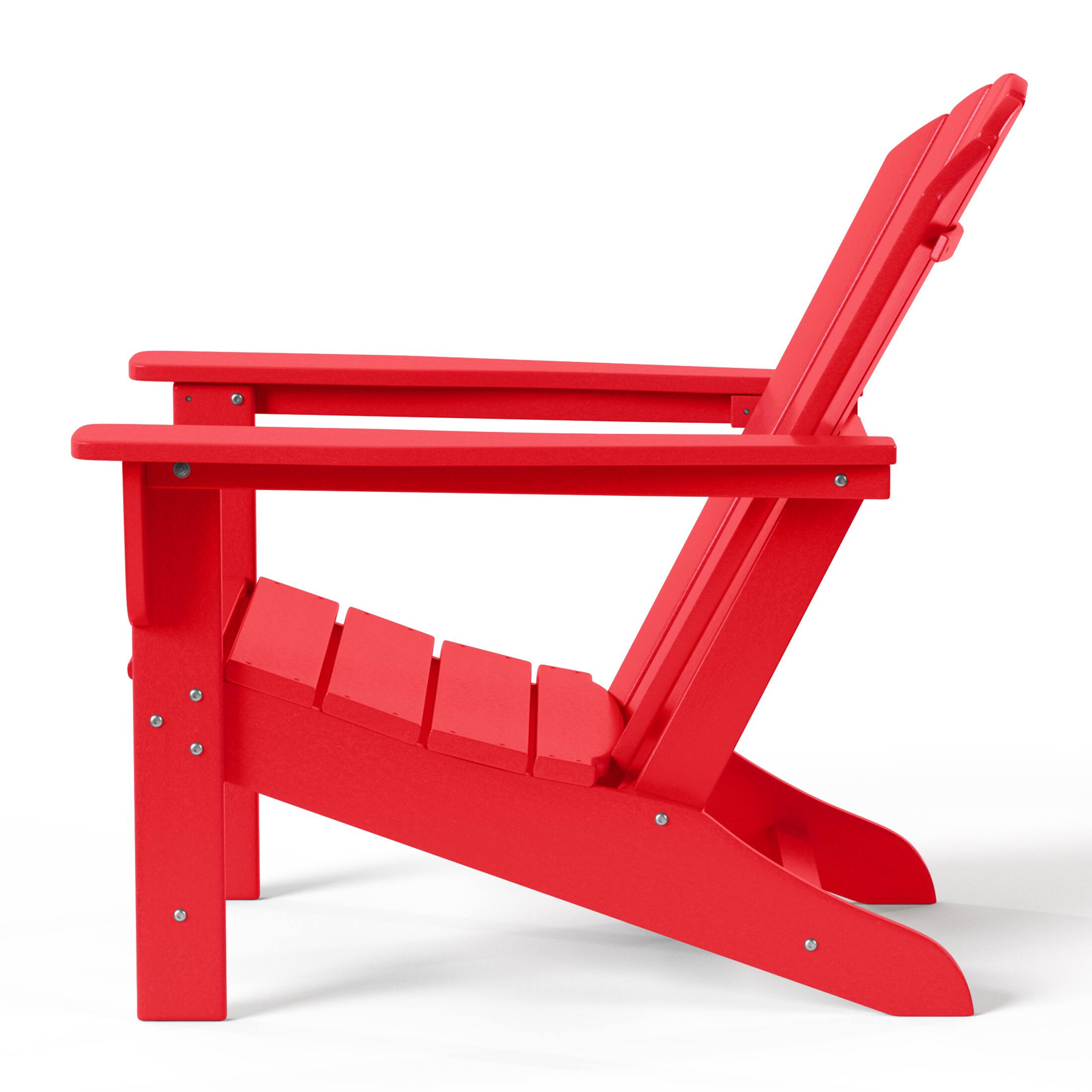 Alt View 3. WestinTrends - WestinTrends Dylan Outdoor Adirondack Chair - Red.