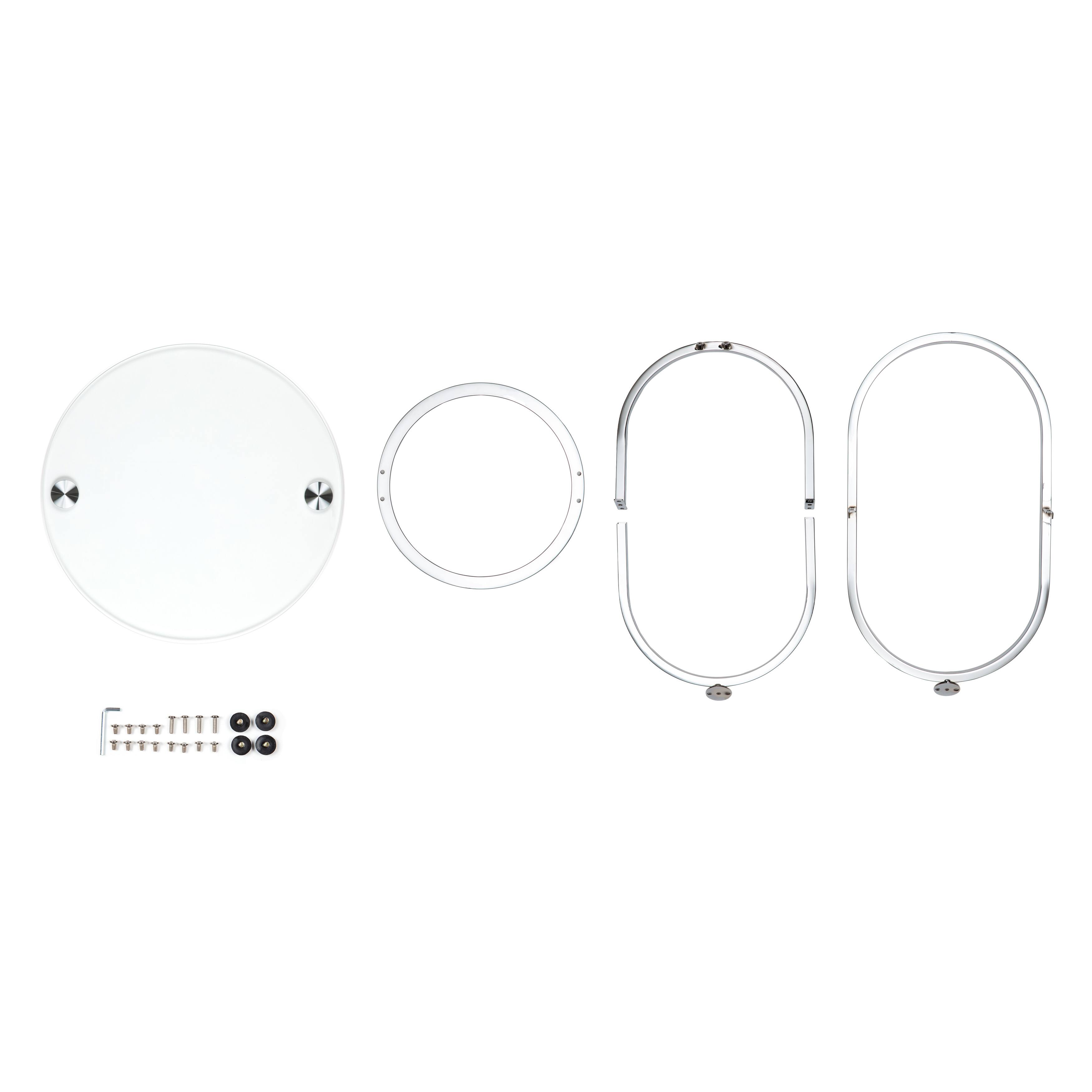 Alt View 8. Danya B - Danya B. Galaxy Chrome and Tempered Glass Round End Table - Silver.