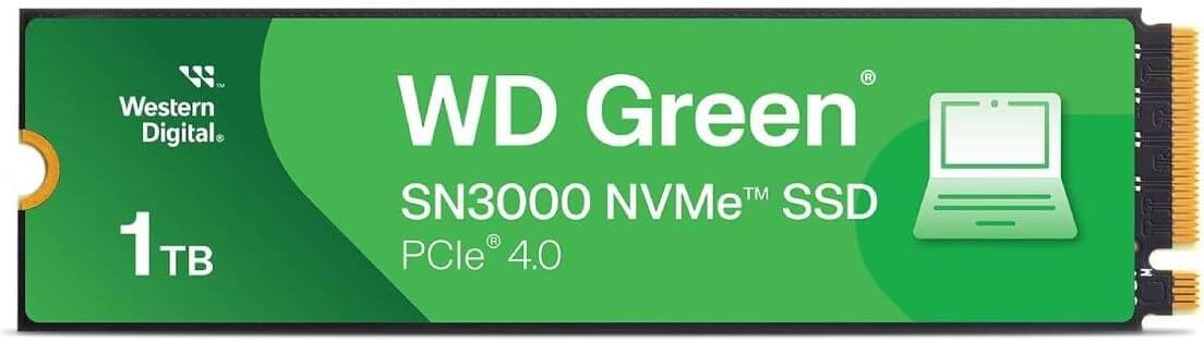 Western Digital 1 TB WD Green SN3000 NVMe SSD PCIe 4.0