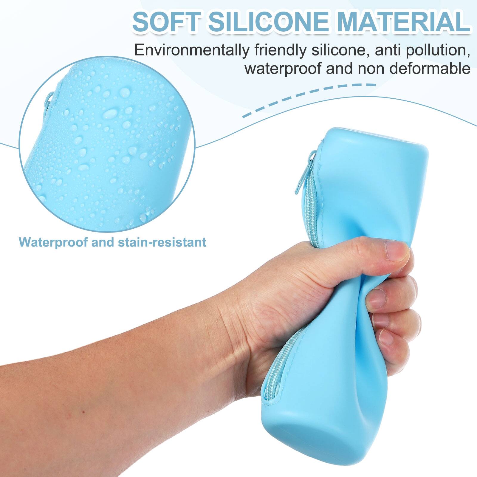 SOFT SILICONE MATERIAL  
Environmentally friendly silicone, anti pollution, waterproof and non deformable  
Waterproof and stain-resistant