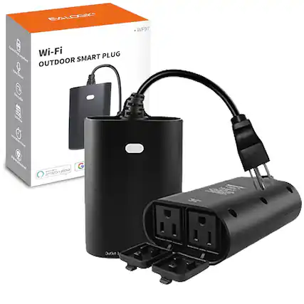 Wi-Fi Outdoor Smart Plug
WF97
Compatible with:
- Voice Control (Alexa, Google Assistant)
- Mobile App
- Schedule Timer
- Energy Monitoring
Amazon Alexa
Google Assistant