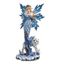 FC Design - 12.75"H Snow Fairy with Baby and Tiger Figurine Statue Office Desk Tabletop Home Decor Gift - Multi-Color