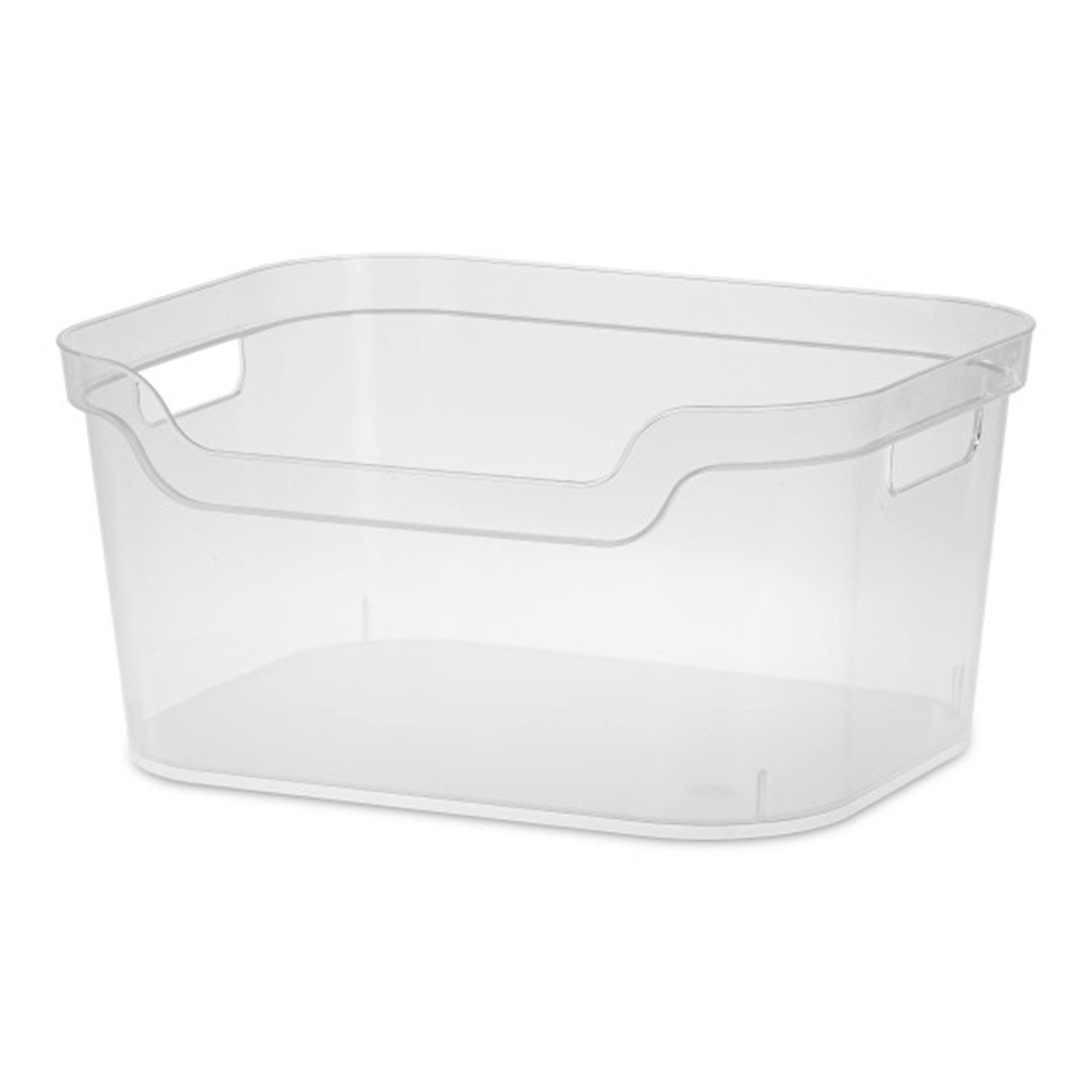 Sterilite - 7 x 11 x 14.25 Inch Open Storage Bin w/ Carry Handles, (24 Pack) - Clear