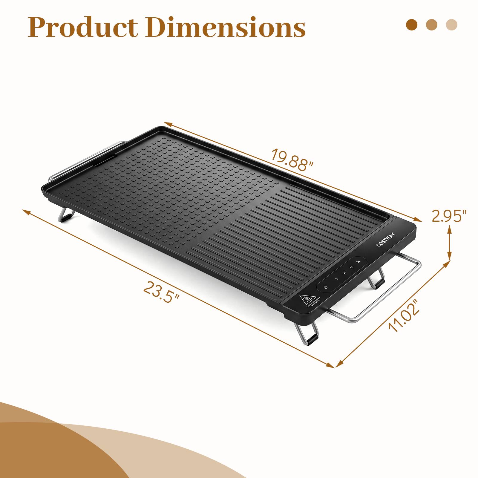 Product Dimensions: 19.88" x 23.5" x 2.95"  
COSTWAY