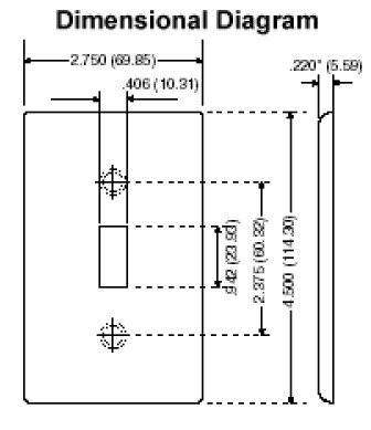 Dimensional Diagram  
2.750 (69.85)  
.220" (5.59)  
.406 (10.31)  
g42(23sd)  
2 g42 T  
2.375(60.32)  
4.500 (114.30)
