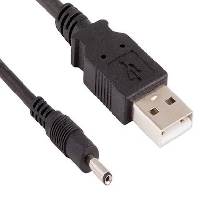 Front. Sanoxy - Sanoxy 3ft USB 2.0 A Male to DC 3.5 mm / 1.35 mm Power Cable - Black.