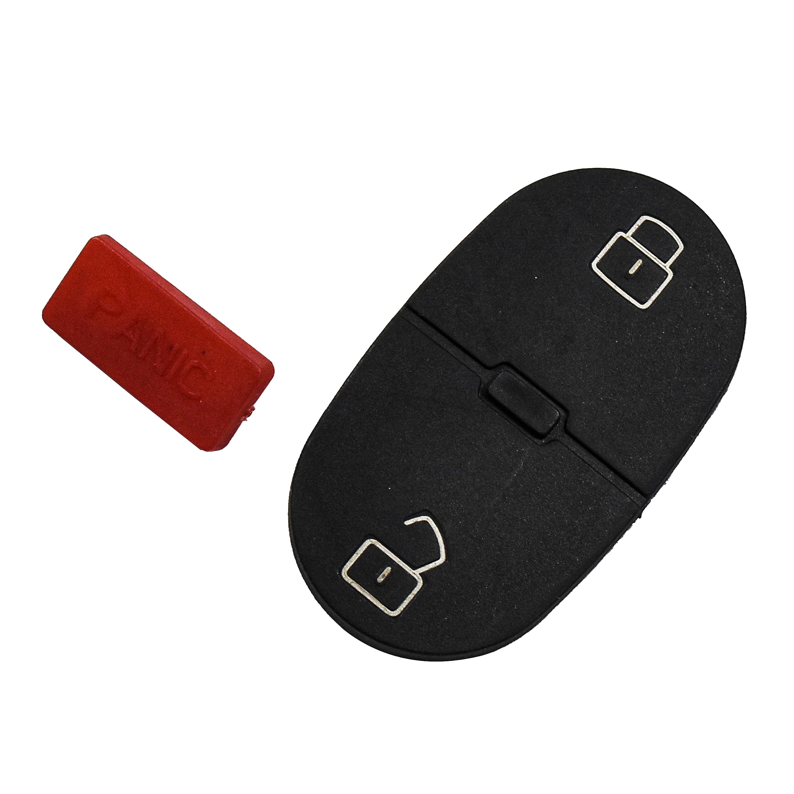 Alt View 1. HQRP - 2-Button + Panic Key Fob Button Pad Replacement for VW Jetta Golf Rabbit GTI MK4 Flip Remote - Black.