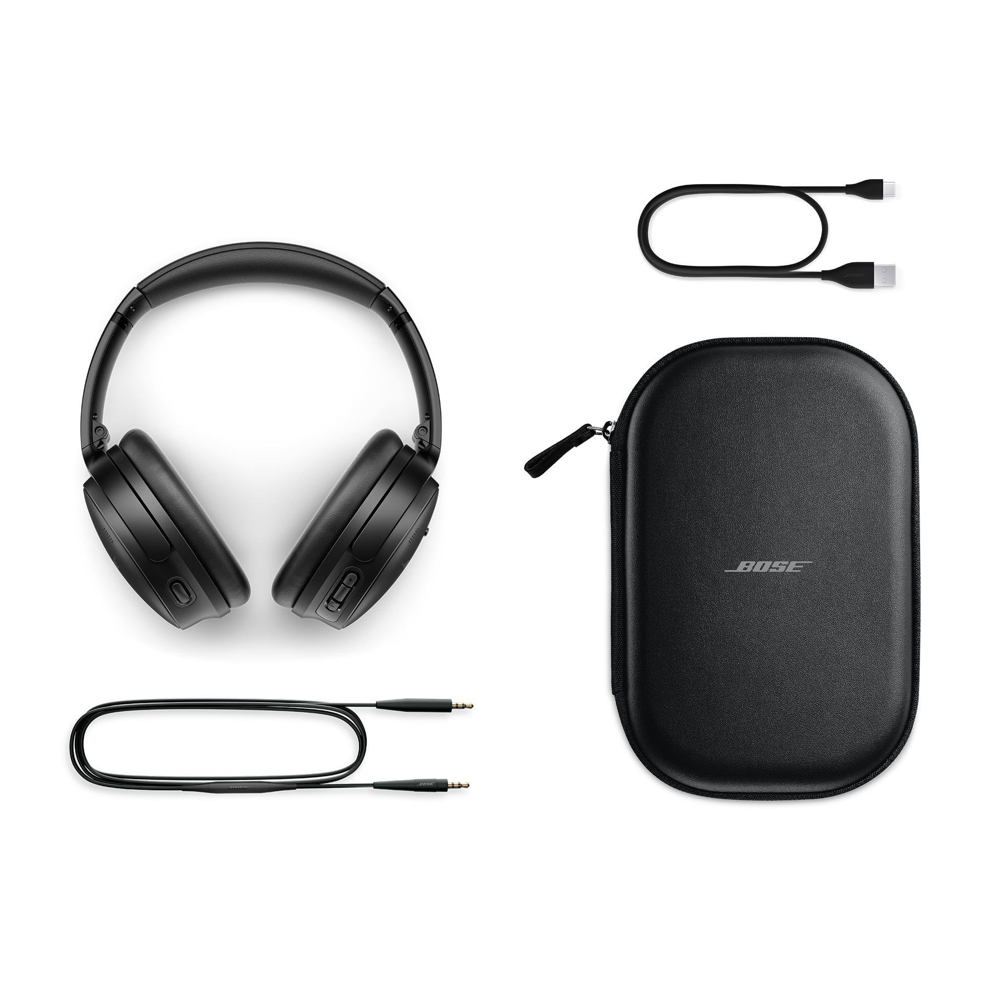 Alt View 14. Bose - QuietComfort Wireless Noise Cancelling Over-the-Ear Bluetooth Headphones - Black.