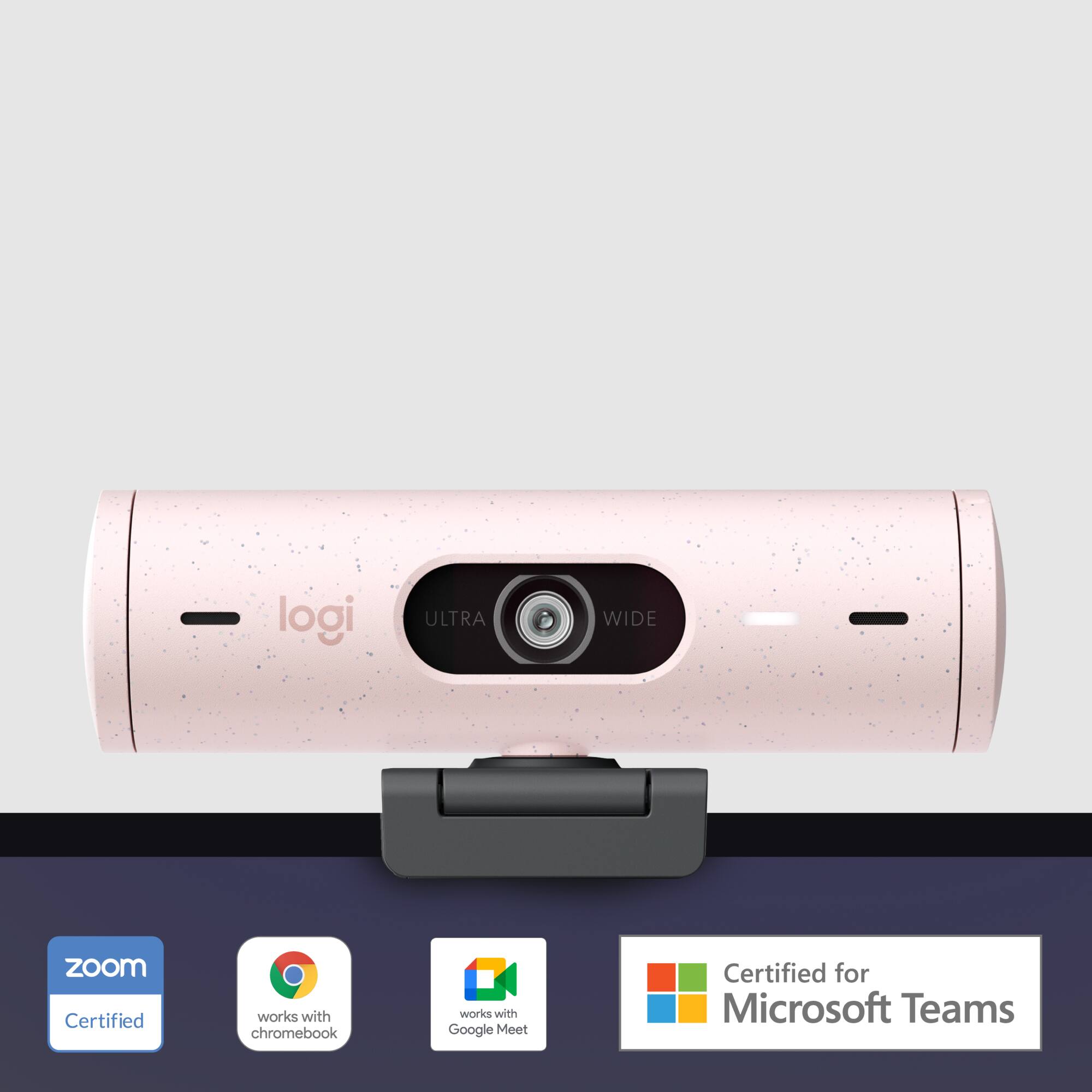 Alt View 11. Logitech - Brio 500 1920x1080p Webcam with Privacy Cover - Rose.