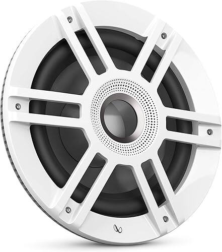 Left. Infinity Mobile - Infinity Kappa 1010M White 10 Inch Premium RGB LED Subwoofer for Marine Applications - White.