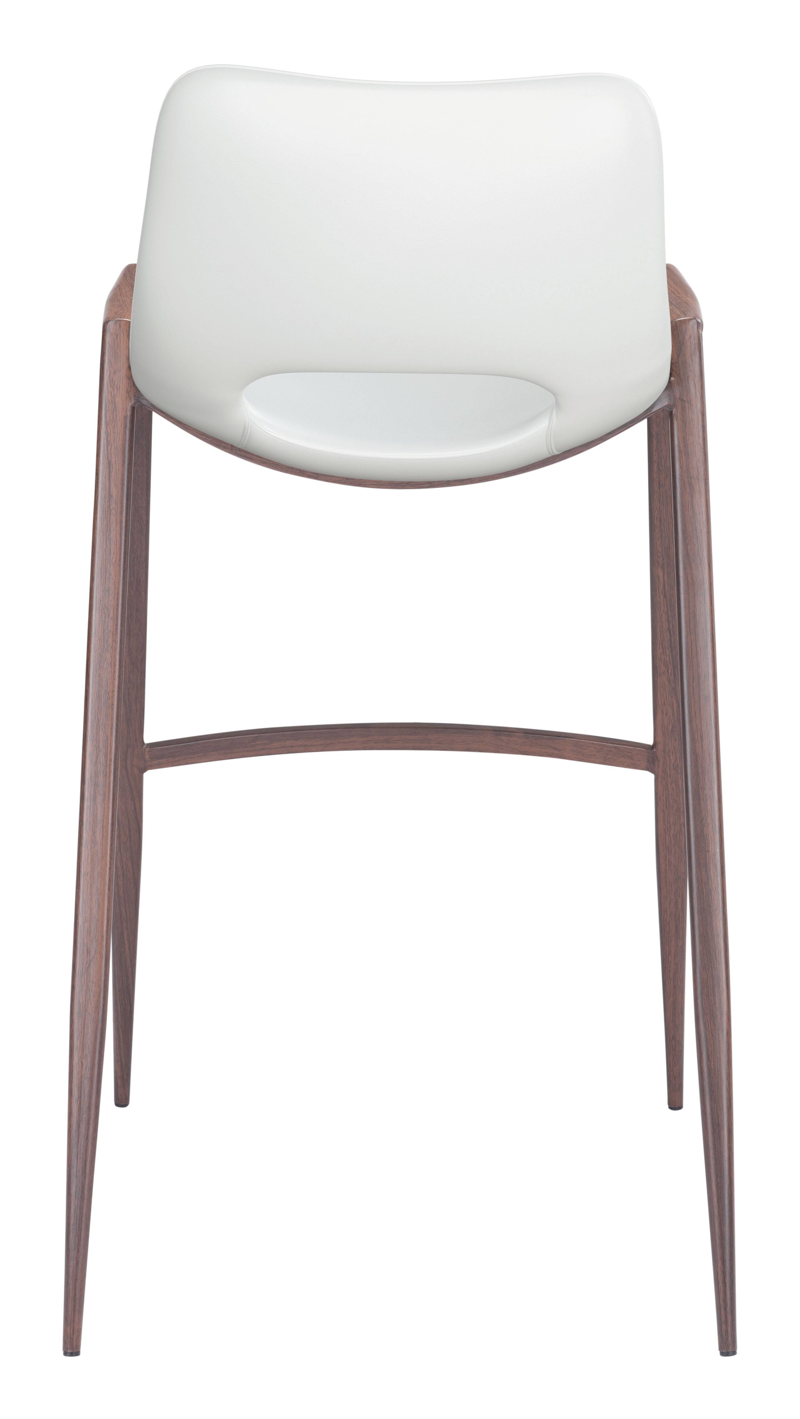 Alt View 2. Hivvago - Desi Barstool (Set of 2) White & Walnut - White & Walnut.