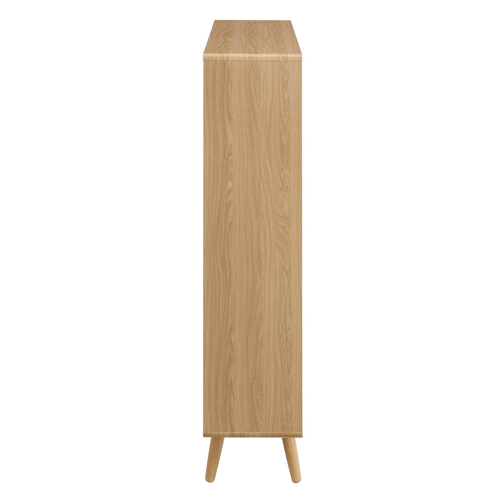 Alt View 2. Modway - Transmit 7 Shelf Wood Grain Bookcase by Modway - Oak.