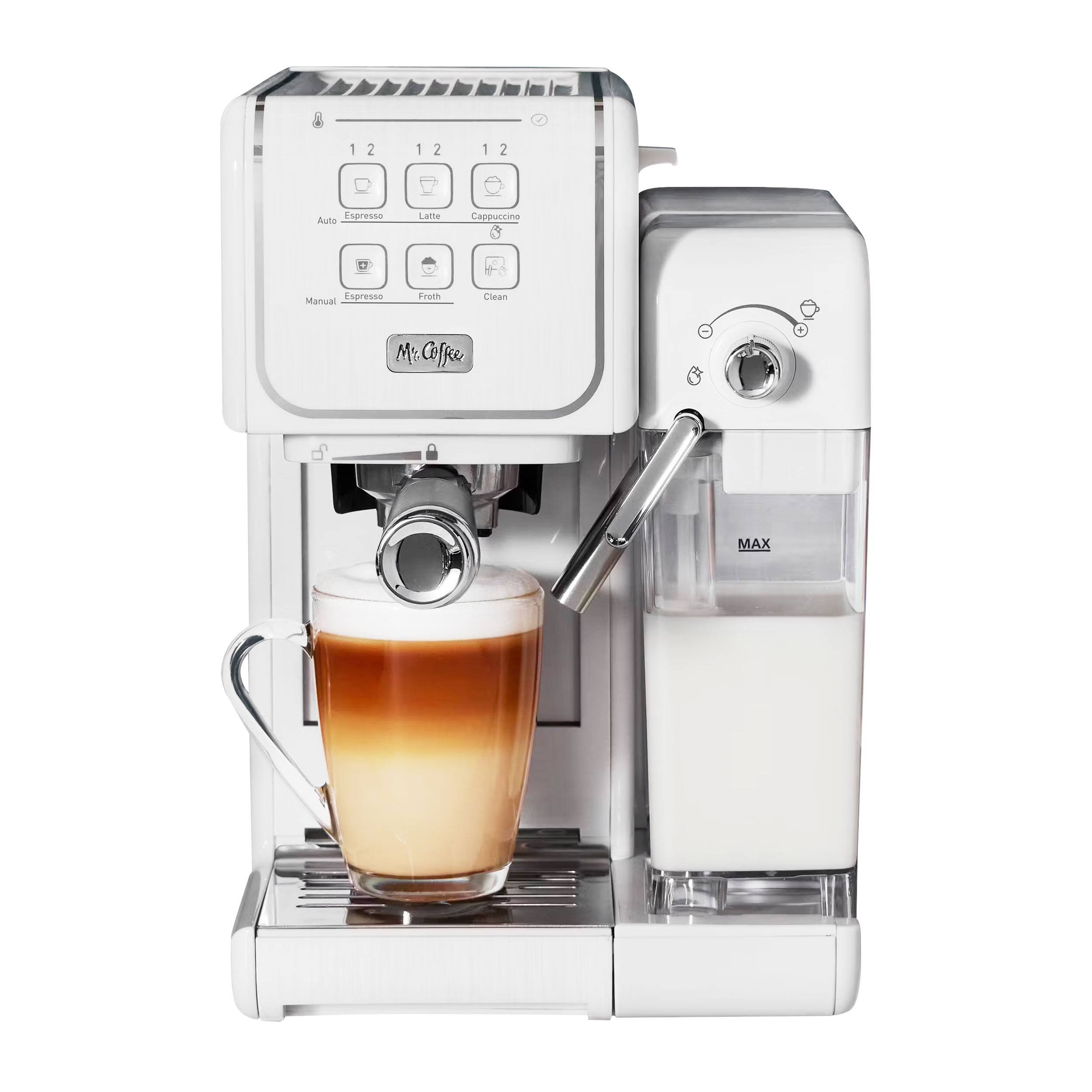 Mr. Coffee - OneTouch CoffeeHouse+ Espresso, Cappuccino, and Latte Maker - White