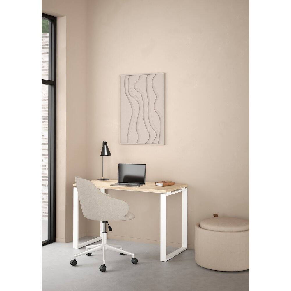 Angle. Tvilum - Sign Home Office Writing Office Desk, Jackson Hickory/White - Brown.