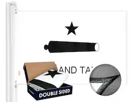 G128 - Come and Take It Cannon Flag — 2x3 ft Double-Sided Embroidered 210D Polyester - White, Black