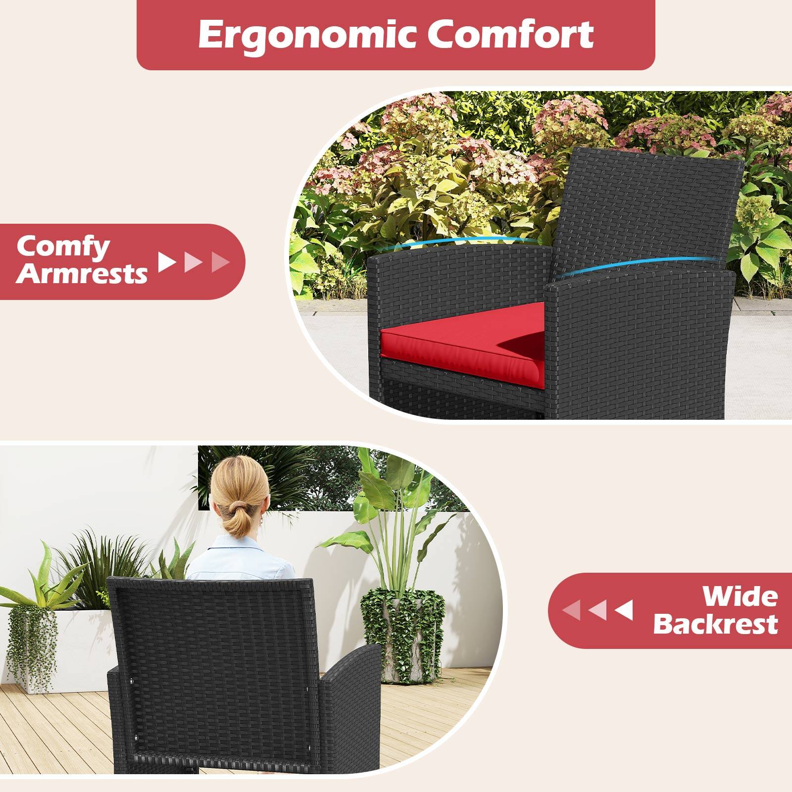 Ergonomic Comfort

Comfy Armrests

Wide Backrest