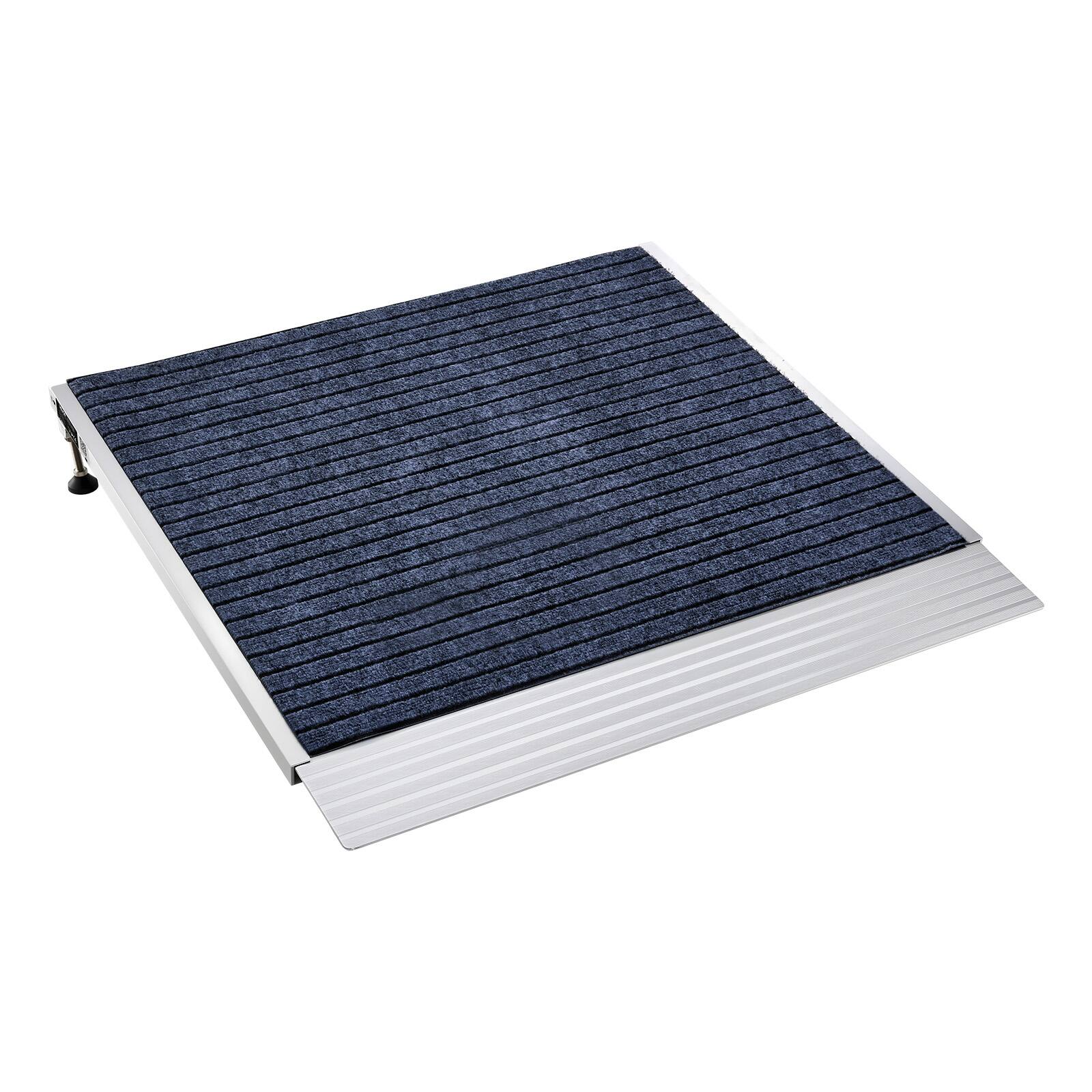 Alt View 5. VEVOR - Threshold Ramp for Doorways, 36 x 36 in, Platform Aluminum Wheelchair Ramp with Adjustable Height, Non-Slip Door - Black;White.