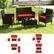 Alt View 7. Costway - 8 PCS Patio Furniture Set with Washable Cushions and Tempered Glass Coffee Table - Mix Brown,Red.