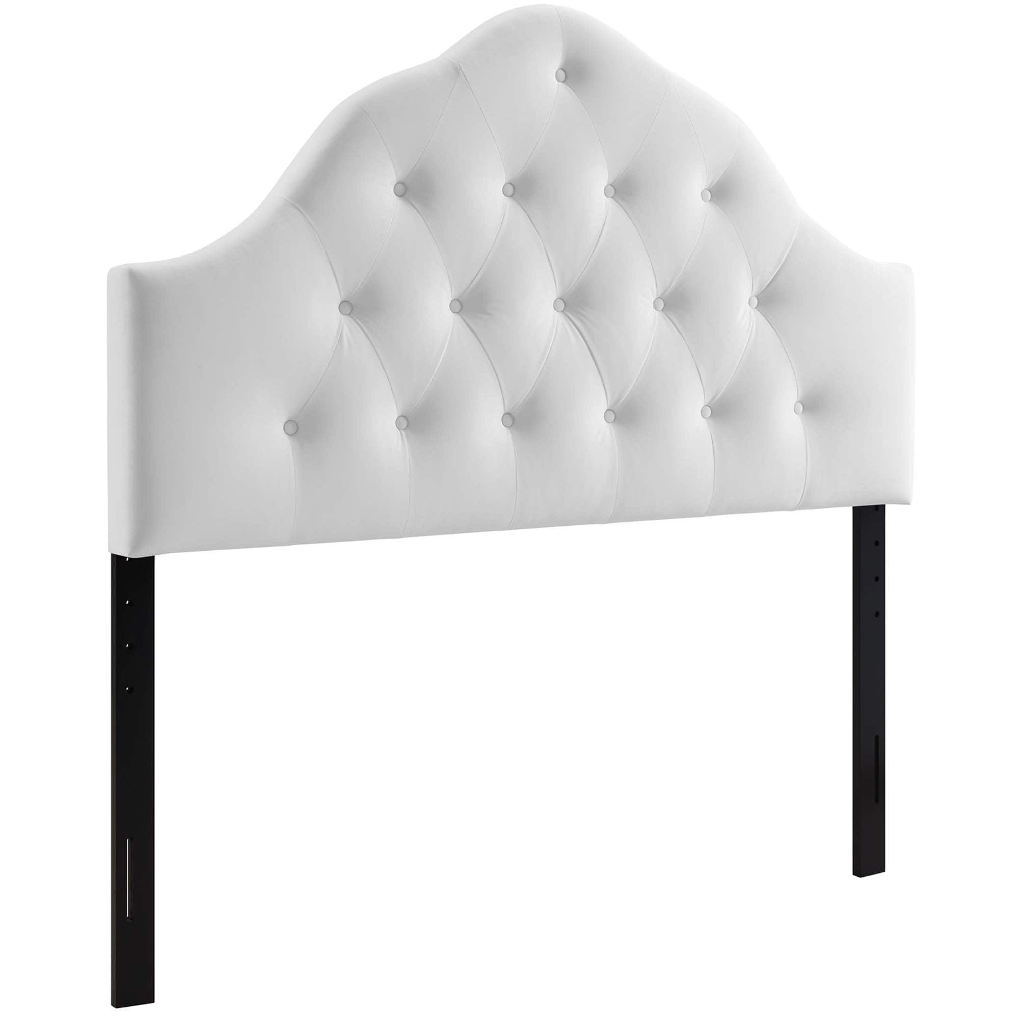 Sovereign Diamond Tufted Performance Velvet Queen Headboard by Modway - White
