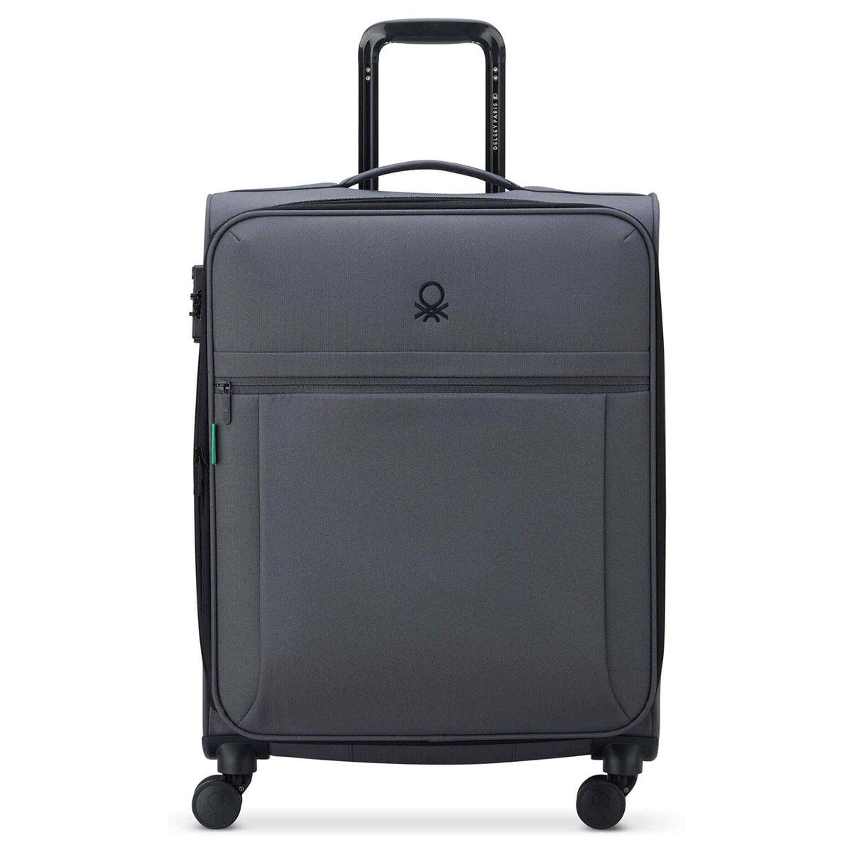 Front. Delsey - Benetton BE Medium Expandable Spinner Luggage - Anthracite.