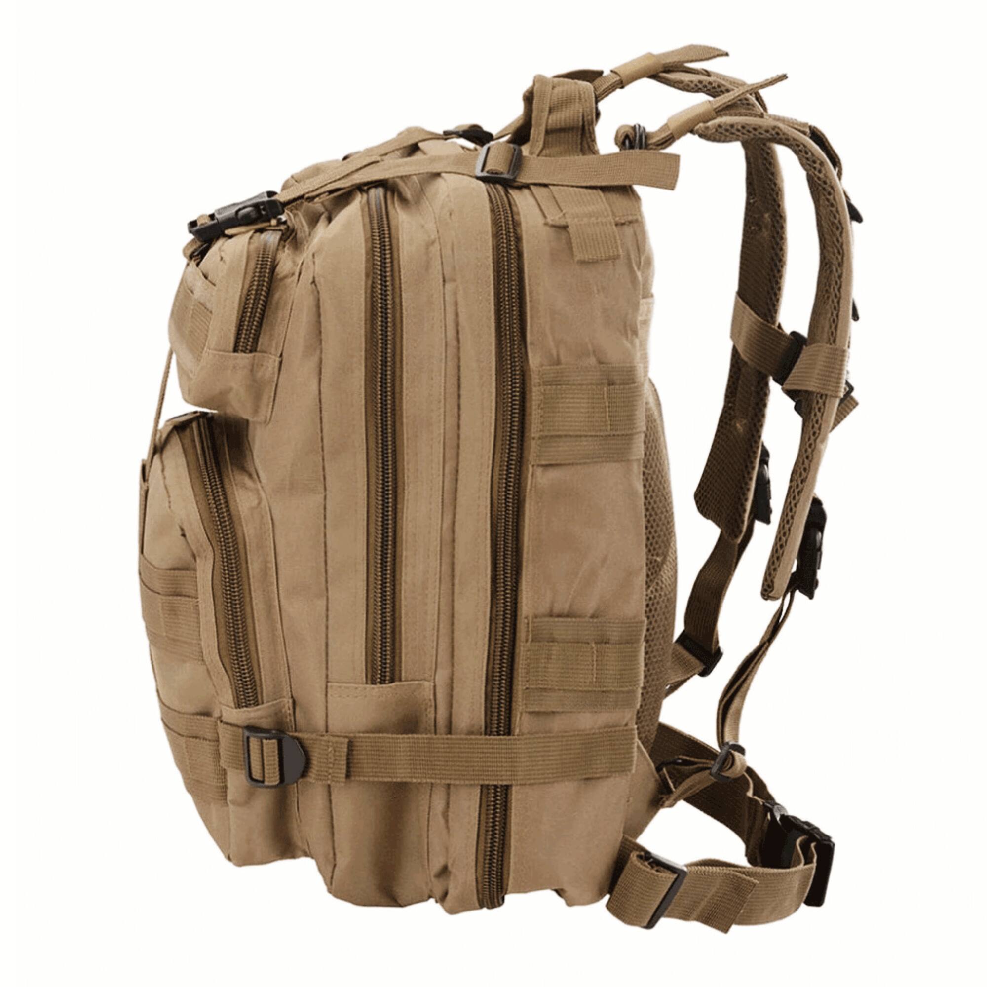 Alt View 3. XGear Tactical - Small 30L Tactical Backpack Survival Bag - Khaki.