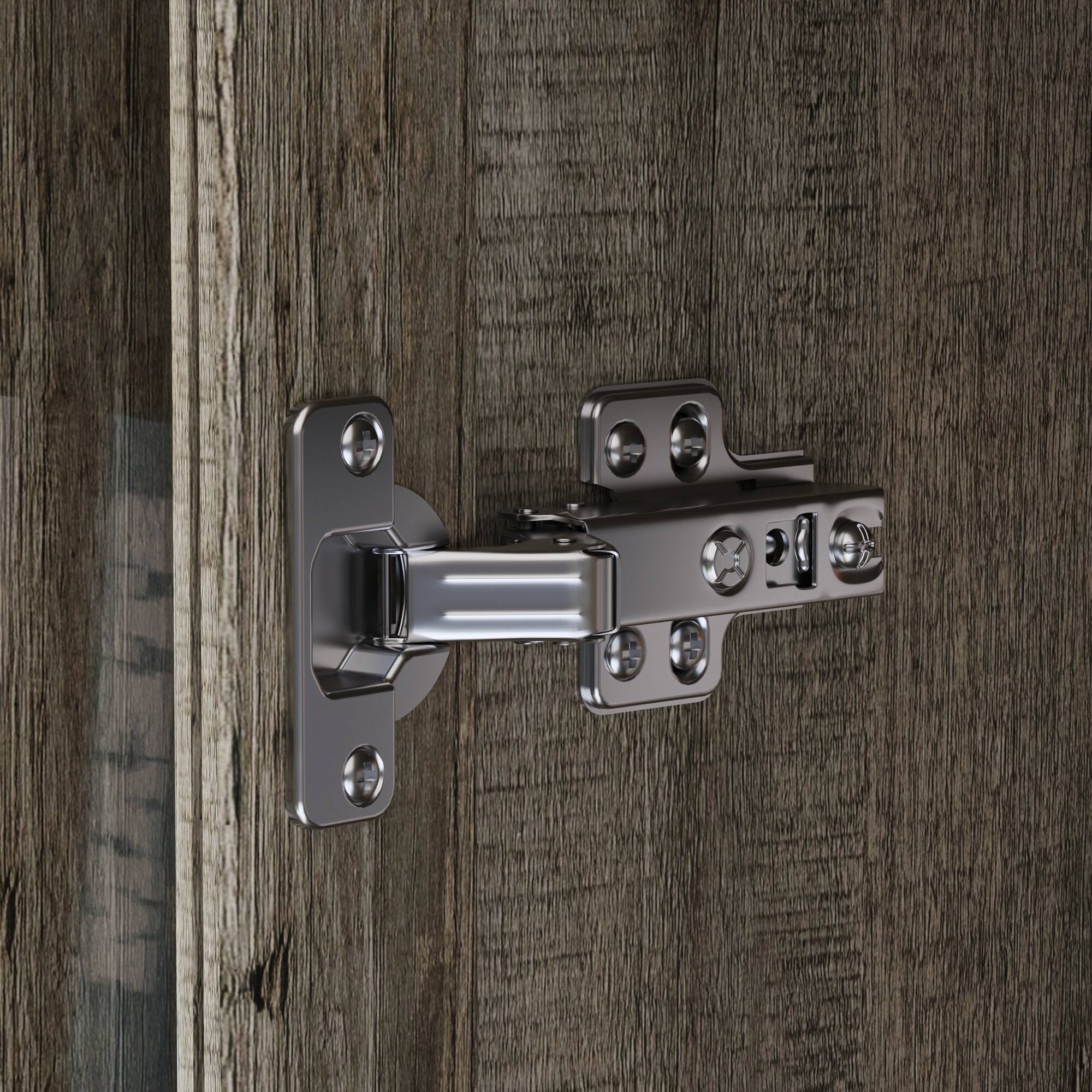 Alt View 2. Famapy - Famapy Vintage Wood - Grain Storage & Display Cabinet with Glass Doors - Gray.