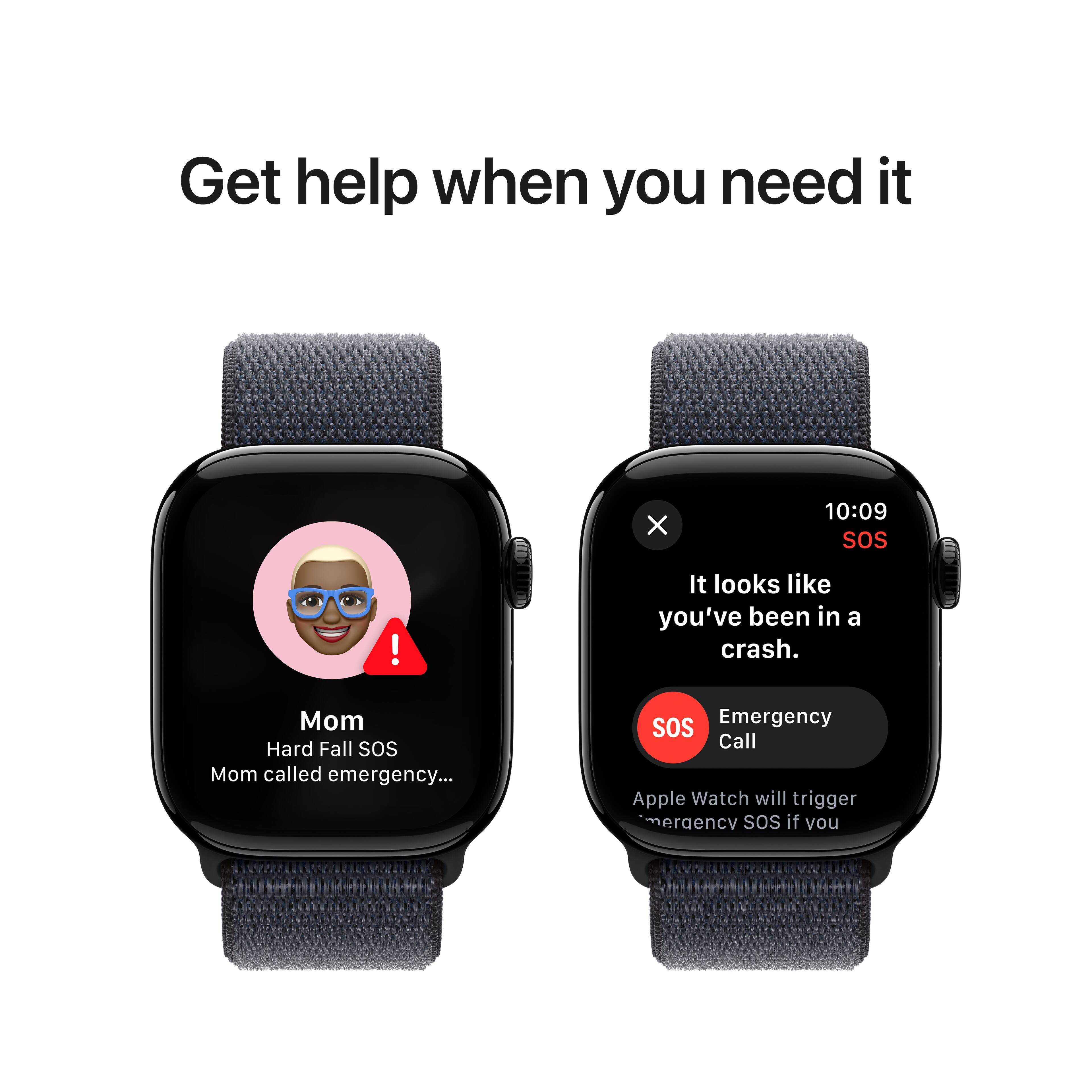 Get help when you need it. It looks like you've been in a crash. Mom called emergency... Sos Emergency Call. Apple Watch will trigger emergency sos if you've been in a crash.