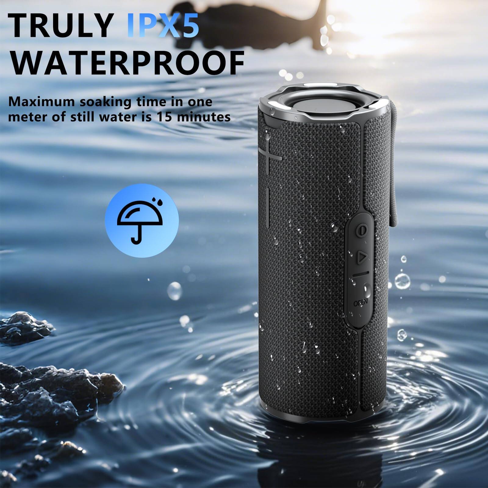 TRULY IPX5 WATERPROOF

Maximum soaking time in one meter of still water is 15 minutes