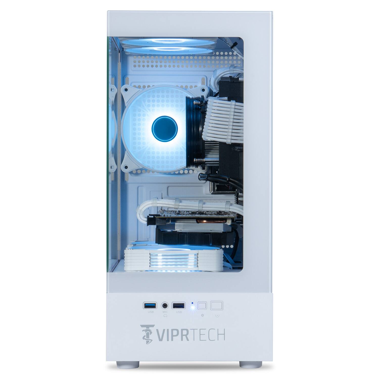 Alt View 1. ViprTech - ViprTech Stryker Gaming PC - Intel i5-9400F (4.1GHz), GTX 1660 Super 6GB, 16GB DDR4, 1TB SSD, Computer Desktop, White - White.
