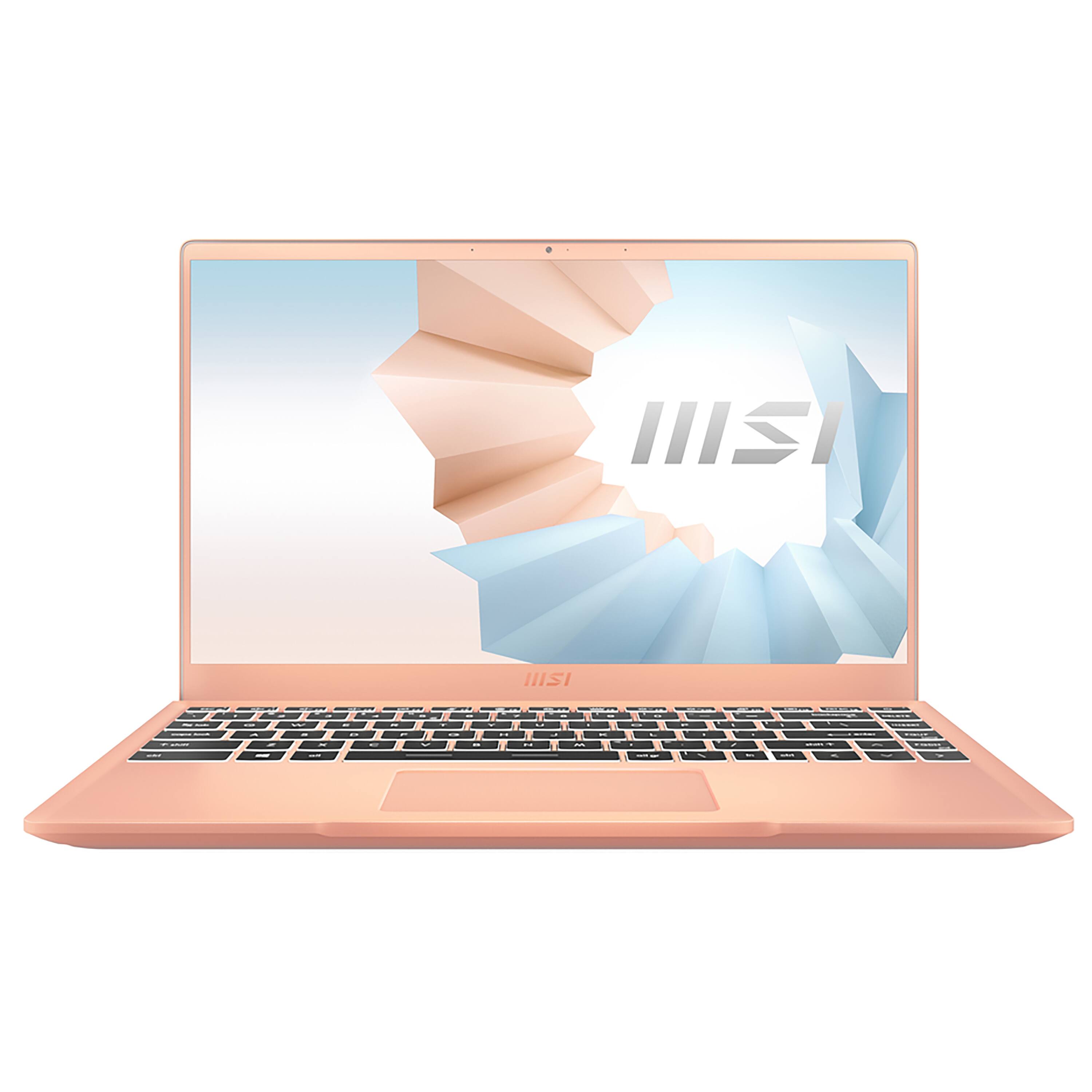 Front. MSI - Modern 14 14" Laptop - Intel Core i7 - 8 GB Memory - 512 GB SSD - Beige Mousse.