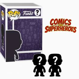 Set of 2 Surprise Mystery Comics & Superheroes Funko Pop! Randomly Selected - Black