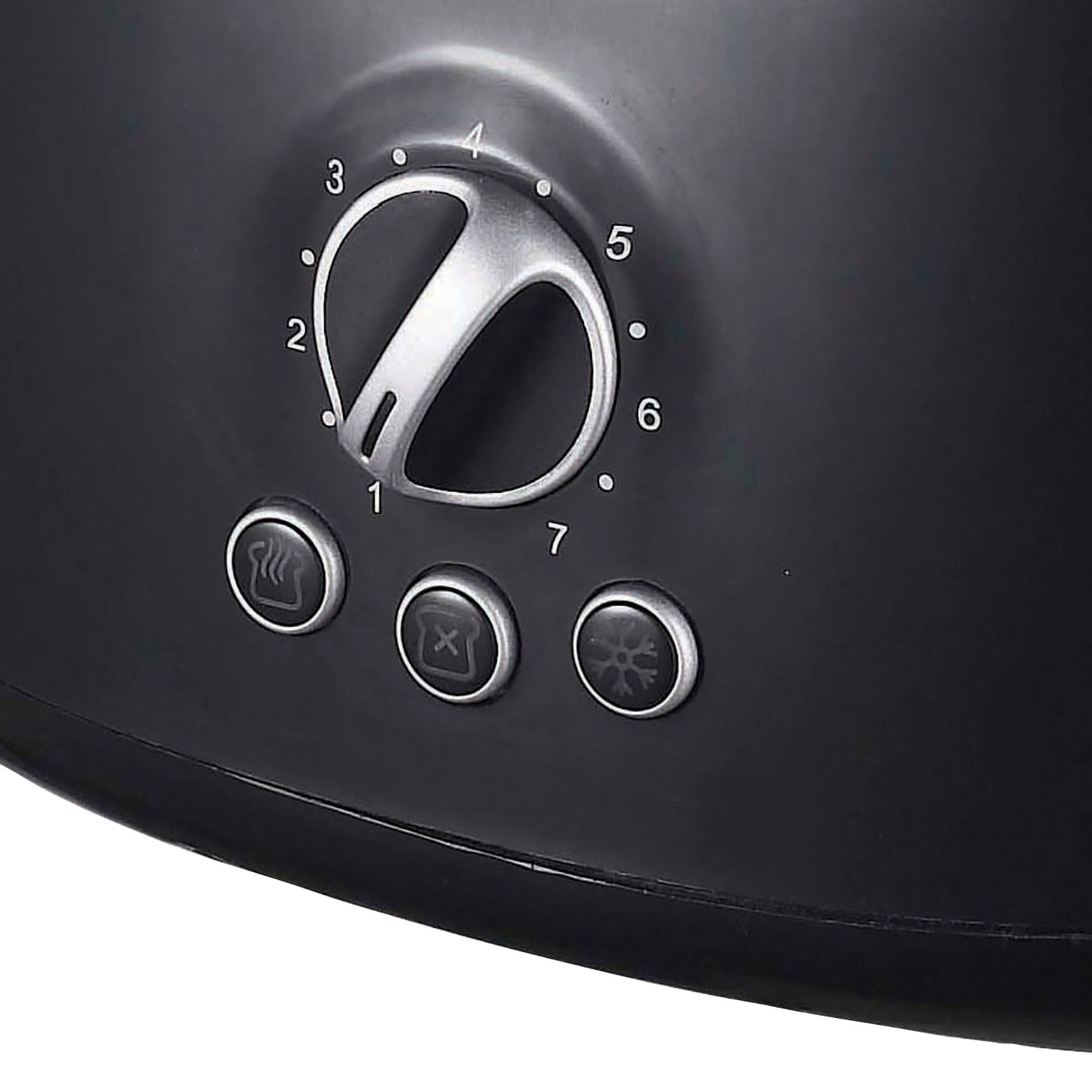 Alt View 2. Brentwood - Brentwood Cool Touch 2-Slice Extra Wide Slot Retro Toaster in Black - Black.