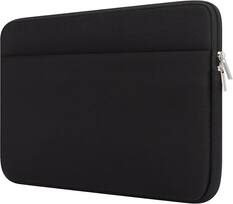 Front. Core Tech - 15-16-Inch Padded Laptop Sleeve with Front Accessory Pocket and Double Zipper - Black.