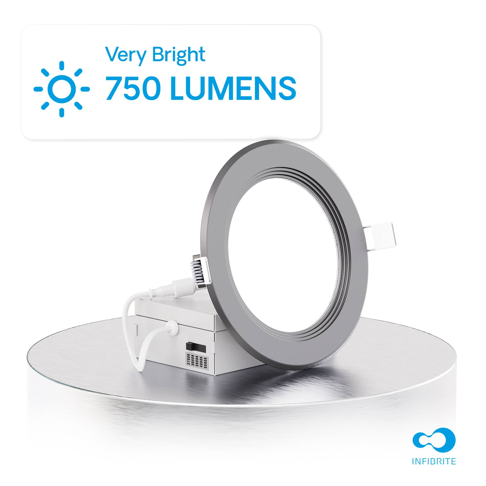 Very Bright  
750 LUMENS  
INFIBRITE