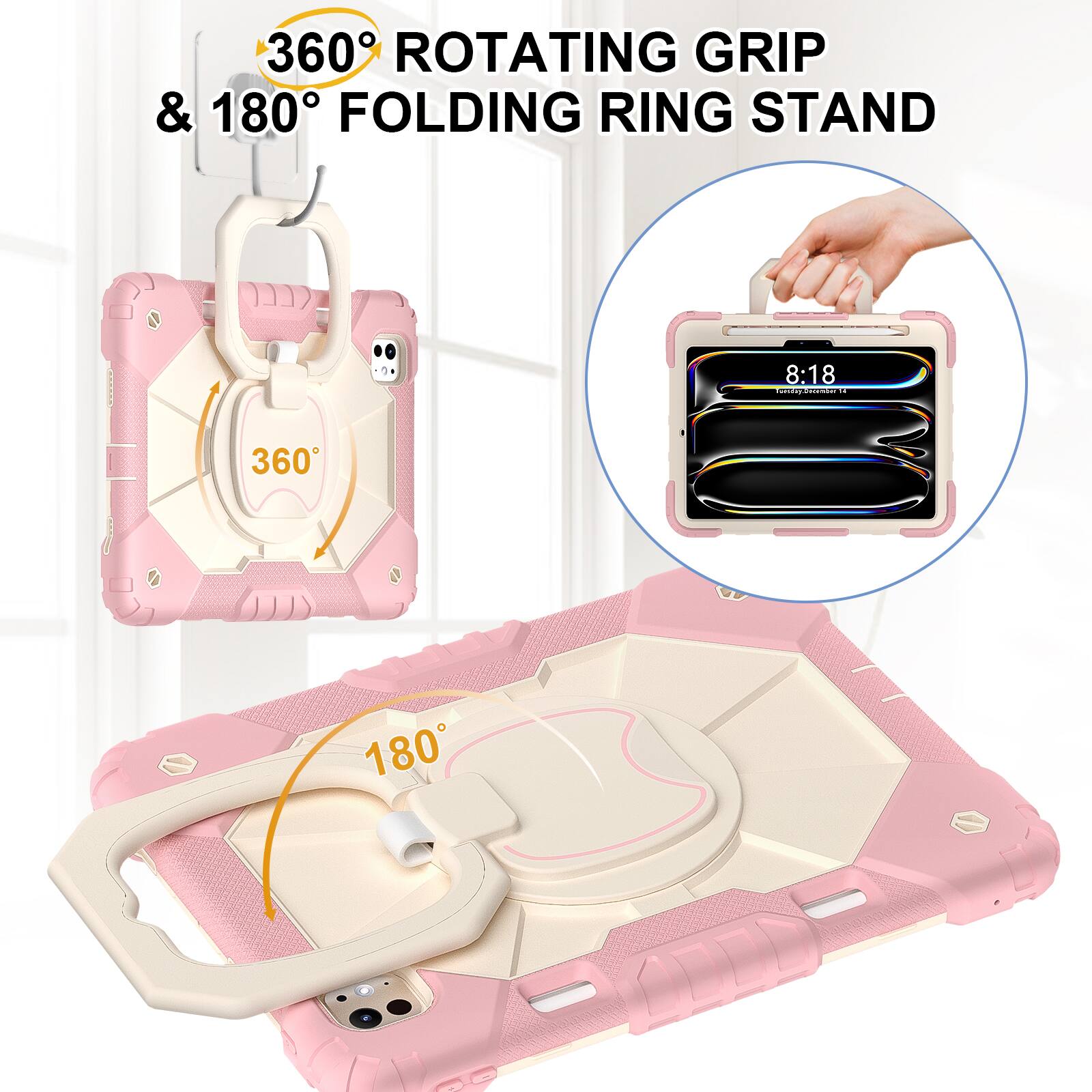360° Rotating Grip & 180° Folding Ring Stand

8:18