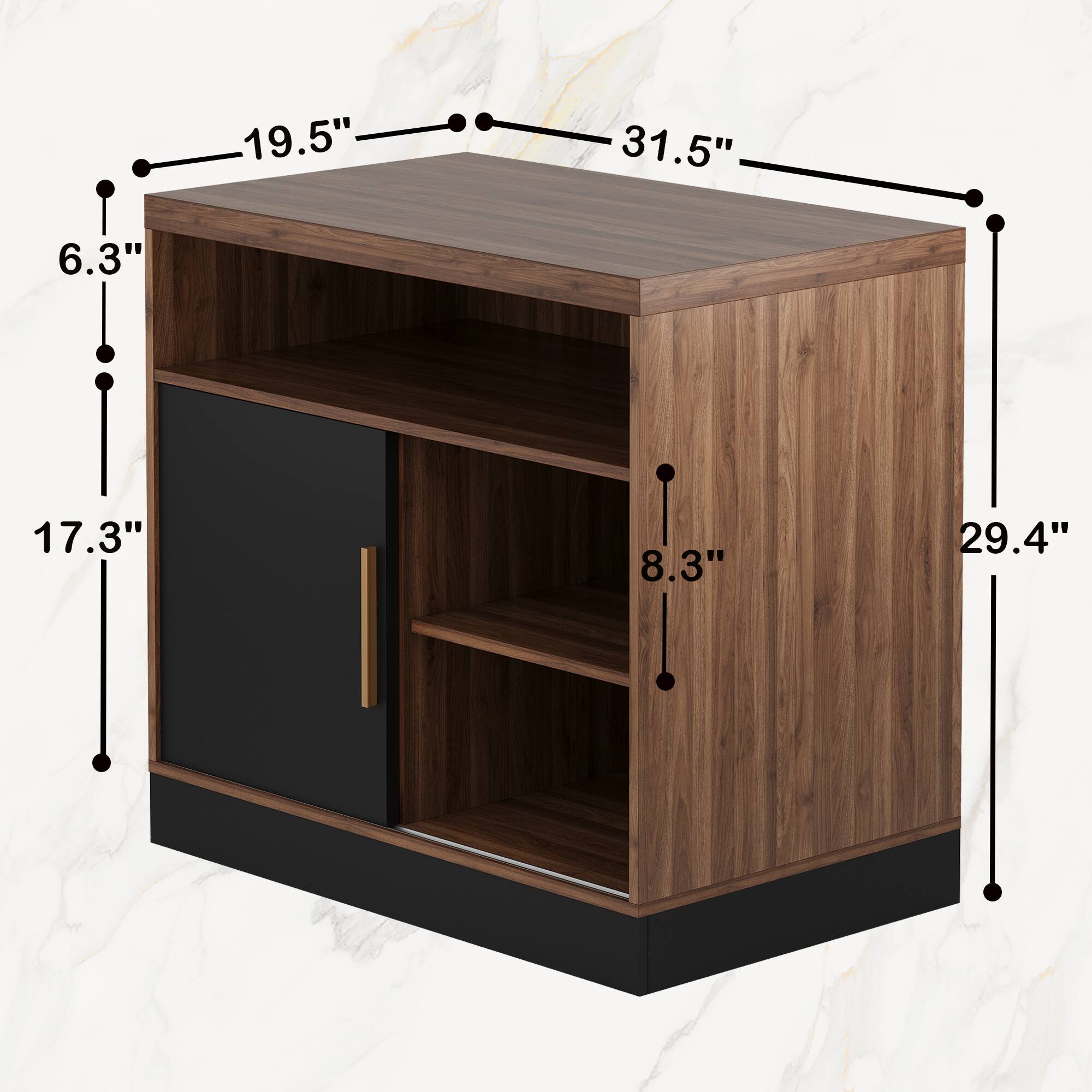 19.5" x 31.5" x 6.3" x 17.3" x 8.3" x 29.4"