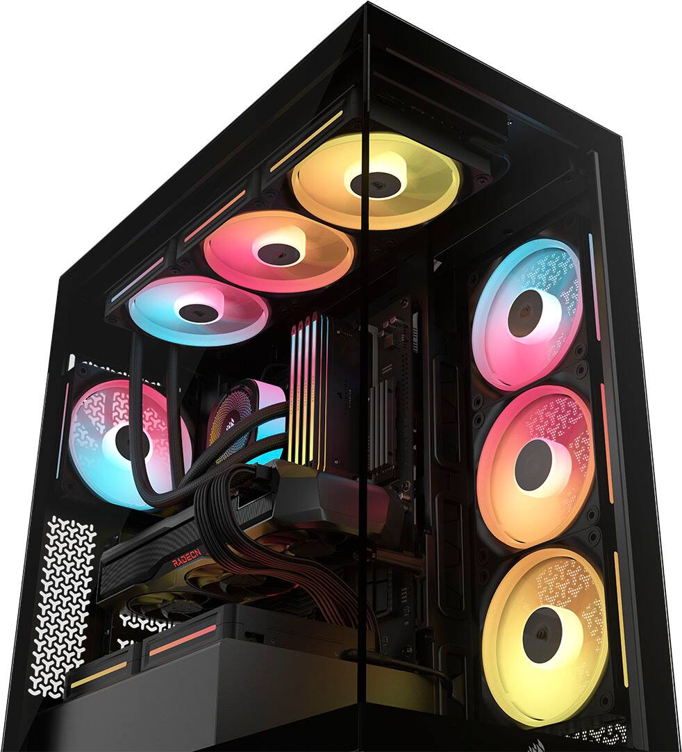 The text on the image reads:

- "RADEON"
- "TUF GAMING"