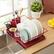 Back. Sweet Home Collection - Steel 3-Piece Large Countertop Dish Drainer with Drain Board & Utensil Holder - Burgundy.