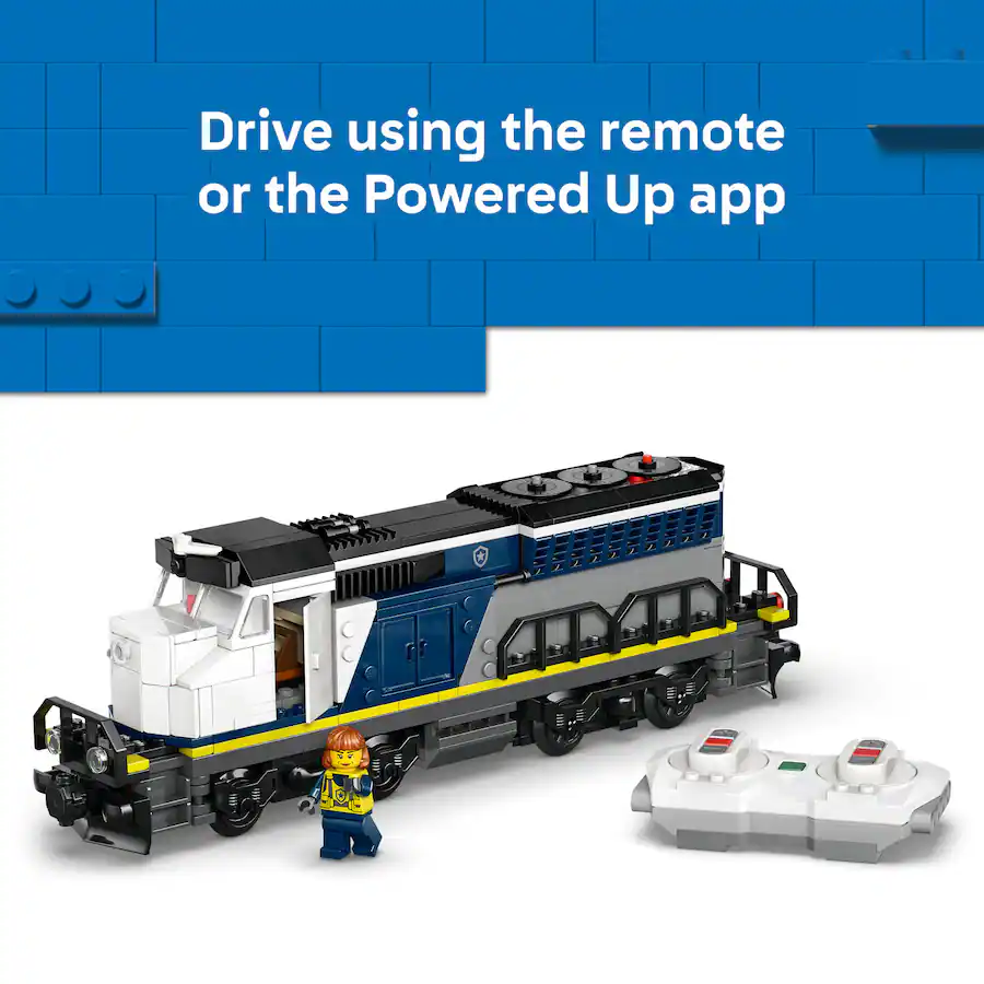 Model Train Set Digital LEGO City Police Train Heist Building Toy 60508 - Best Buy