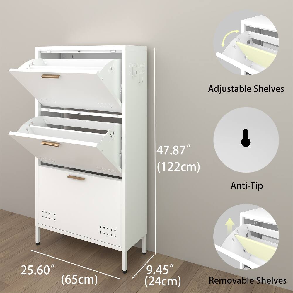 Fili

Adjustable Shelves
47.87" (122cm)

Anti-Tip

25.60" (65cm)

9.45" (24cm)

Removable Shelves