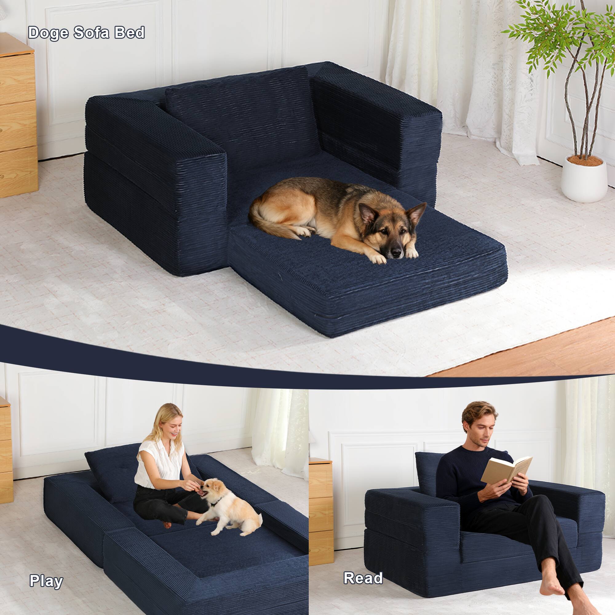 Doge Sofa Bed  
Play  
Read