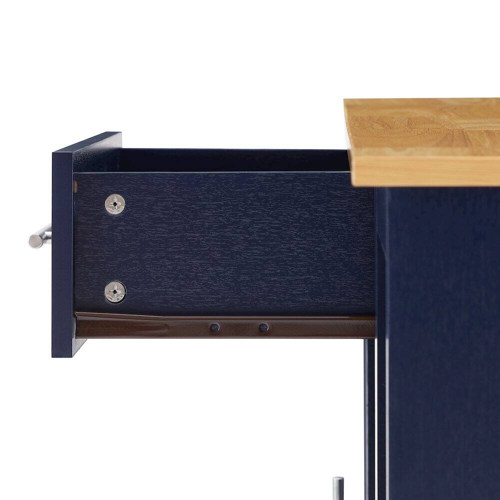 Alt View 8. Crosley Furniture - Stella Kitchen Cart - Navy.