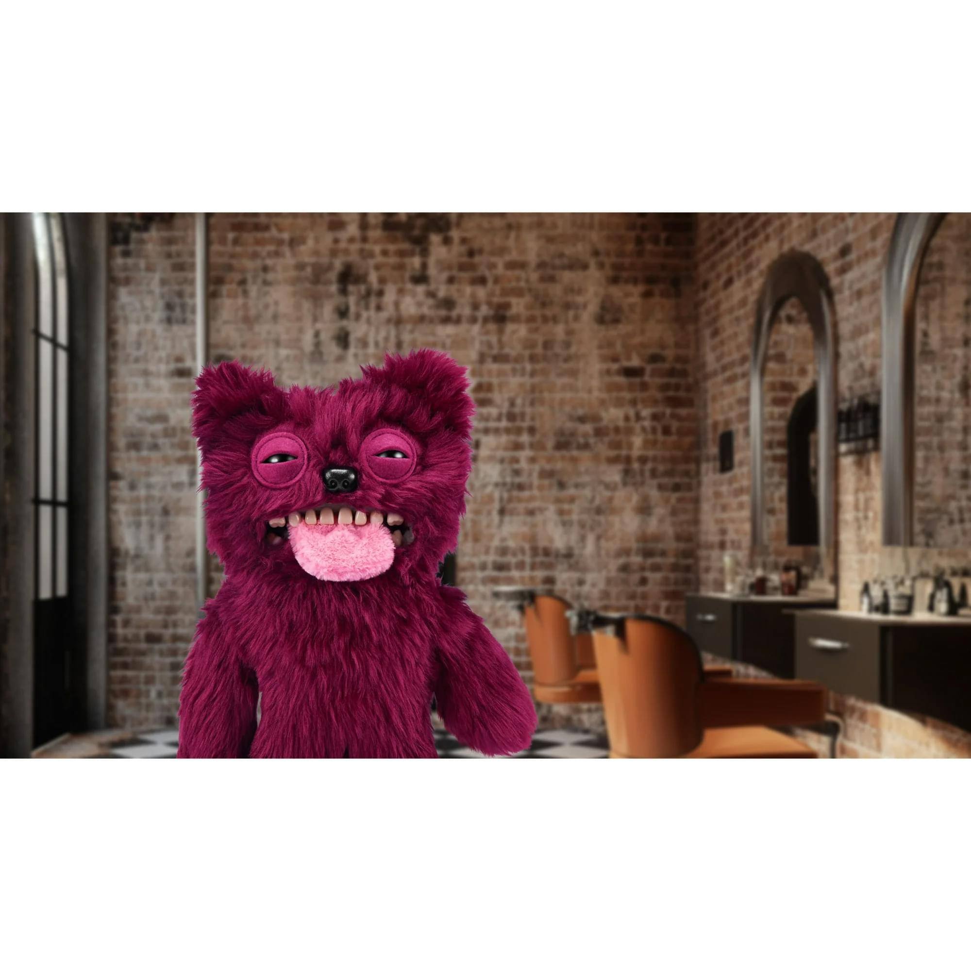 Alt View 2. ZURU - Fuggler Hairy Fuggs 9 Inch Plush | Sir Belch - Pink.