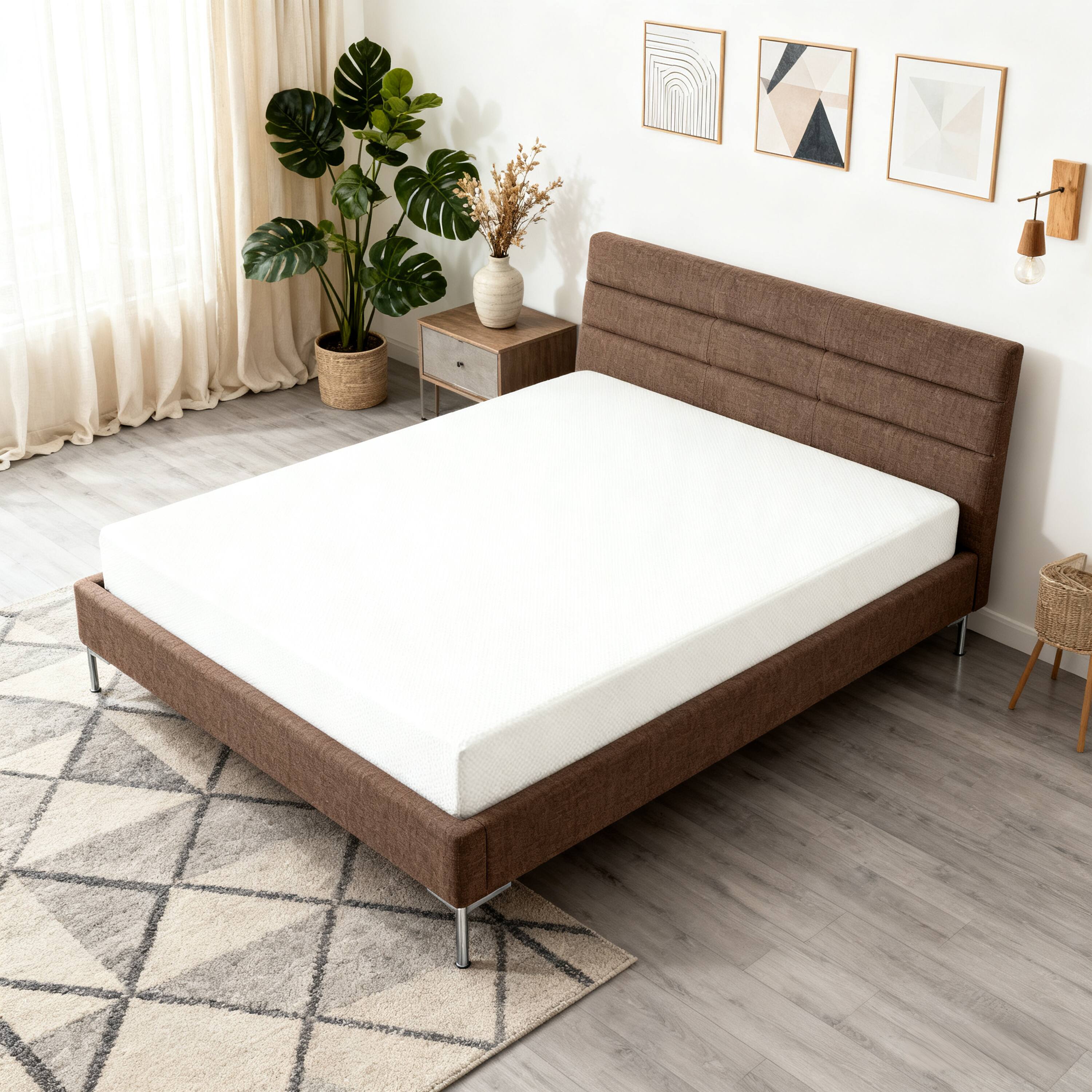 Alt View 8. Ecooso - 8" Twin Green Tea Memory Foam Mattress in a Box, Fiberglass-Free, Bed Frame Not Included - White.